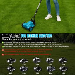 Accu Grasmaaier - Tuinmaaier - Gazon Onderhoud - Borstelloze Motor - 21 cm Snijbreedte - Blauw — thumbnail 3