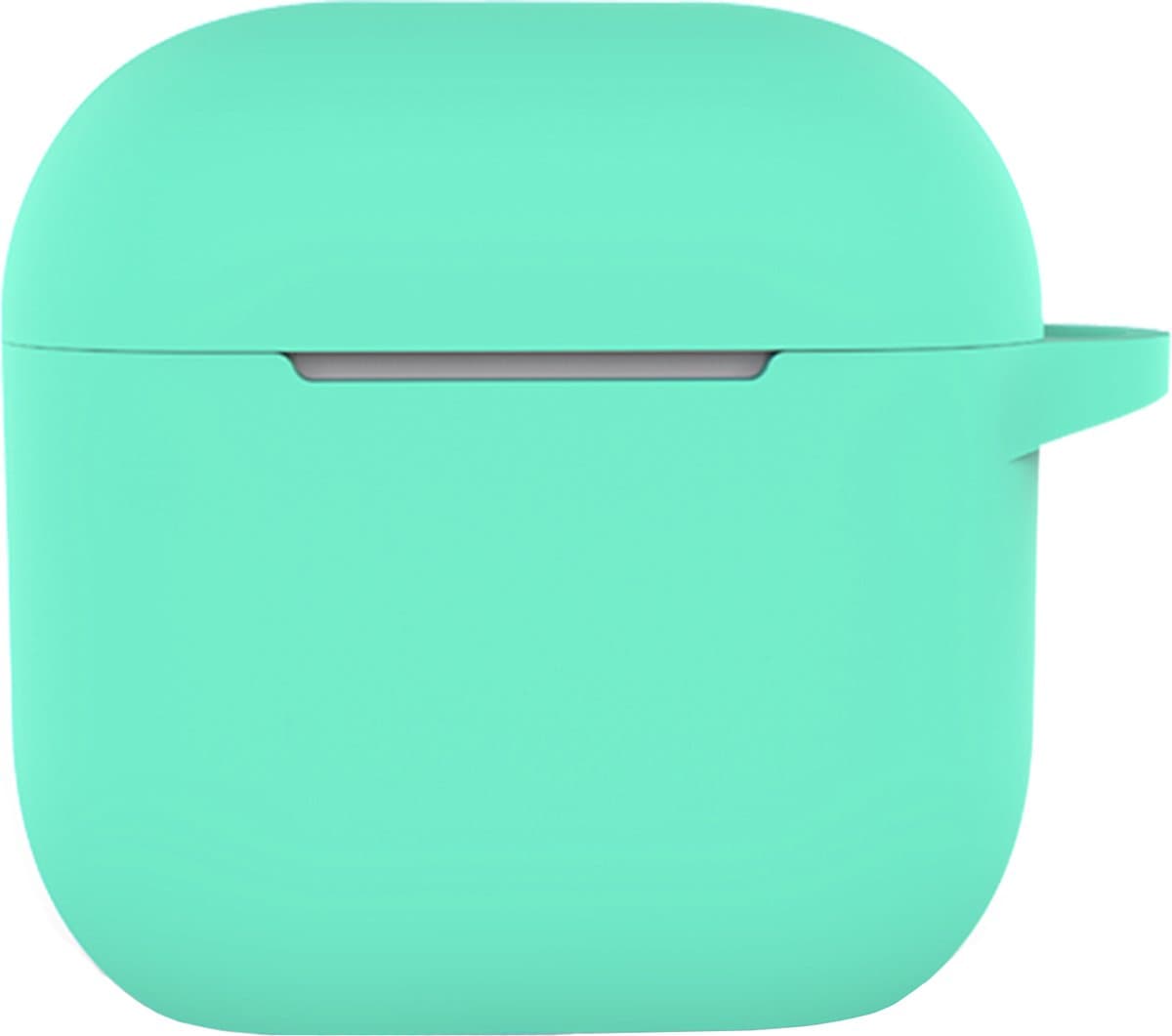 Hoesje - Geschikt voor Apple AirPods 4 / 5 - met Clip - Siliconen Hoes - Silicone Case Cover - Turquoise — afbeelding 1