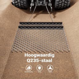 Weideeg Gazontractor - Sleepeg Grondbewerking - Bodem Egaliseren - Robuust Stalen Frame - 155 x 123 cm — thumbnail 4
