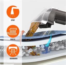 Aura® Tapijtreiniger machine - Tapijtreiniger - Tapijtreiniger apparaat - Grijs - ‎15cm x 28cm x 15cm — thumbnail 2