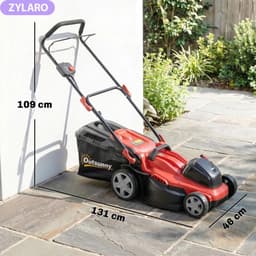 Elektrische Grasmaaier - 800 W - 40 cm maaibreedte - 45 liter Opvangbak - 7 Instelbare Maaihoogtes (25–75 mm) – Accu-indicator - Overbelastingsbeveiliging - Tuingereedschap voor Gazon - Rood + Zwart — thumbnail 5