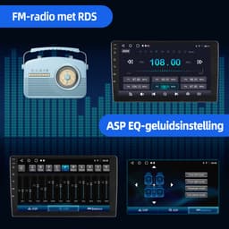 ESSGOO Autoradio 2 Din - 4+64GB - Android 15 - 10.1 Inch - Carplay — thumbnail 3