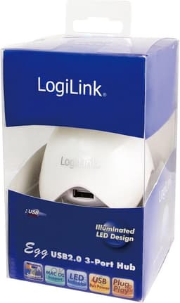 3-poorts USB 2.0 hub met LED wit — thumbnail 3