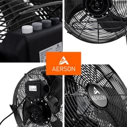 AERSON vloerventilator 30 cm | waaier met drie standen 55W | staande ventilator | hoge luchtstroom | robuuste metalen uitvoering | hellingshoek ca. 110 graden — thumbnail 2