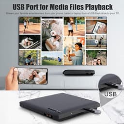 DVD Speler met HDMI - Blu Ray Spelers - Externe DVVD Speler Compact — thumbnail 2