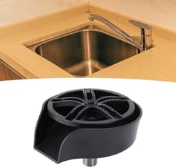 Automatische Glazenspoeler - Bekerwasser Spoelbak - Efficiënt Glazen Wassen - Roestvrij Staal Constructie - Zwart — thumbnail 3
