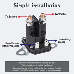 12V Starter Relay voor Grasmaaiers - Solenoid Vervangingsonderdeel — thumbnail 4