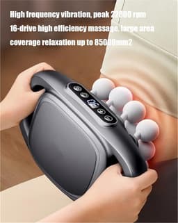 Krachtig Massagepistool Set met 16 Koppen voor Diepe Weefselmassage en Pijnverlichting — thumbnail 3