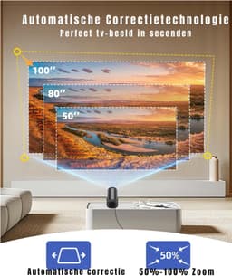 MMP®Draagbare beamer - Beamer - Projector - Mini Beamer - Wit - 22cm x 17cm x 9cm — thumbnail 5