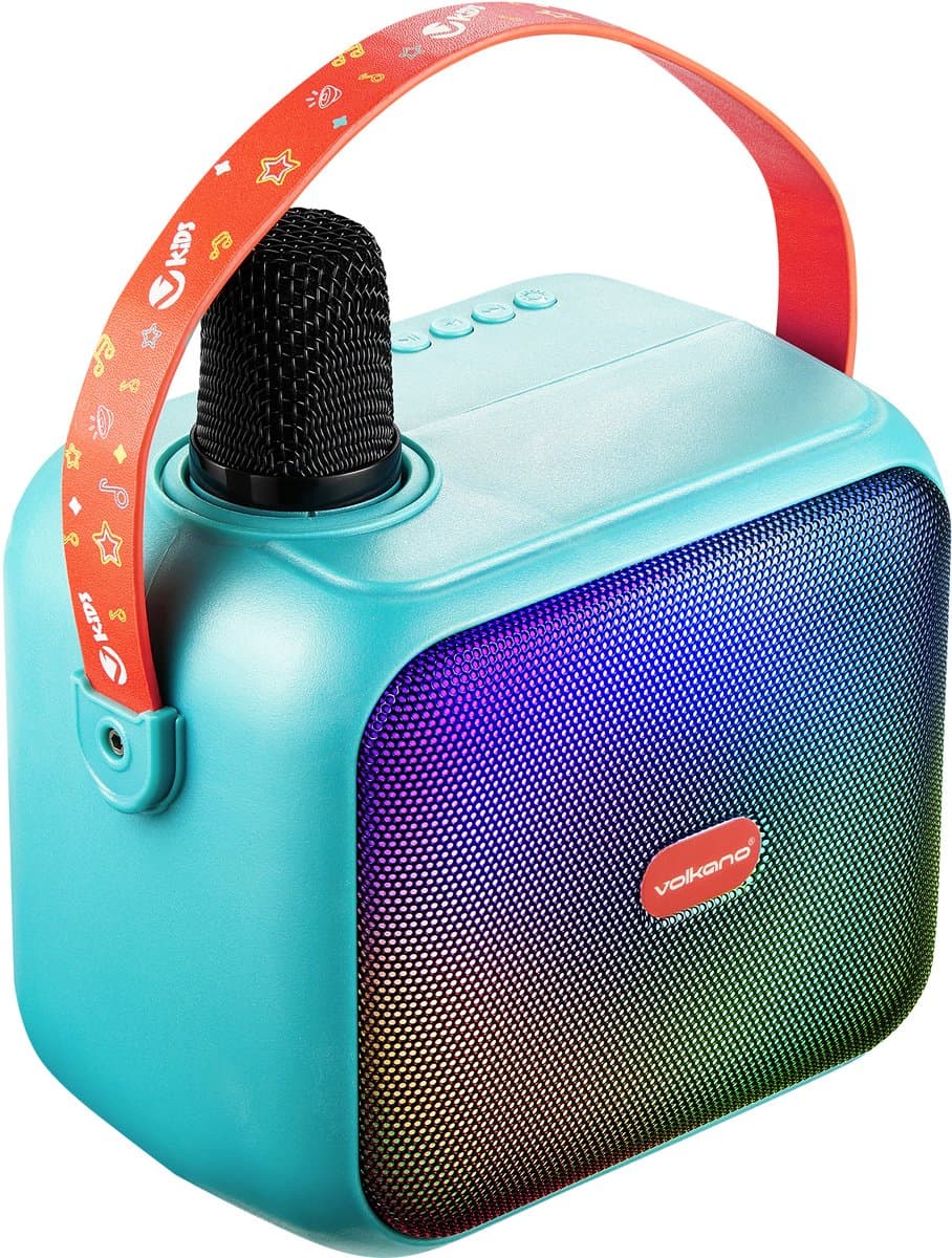 Volkano Kids Songseeker Muziek Box - Karaoke Set Kinderen - Bluetooth Speaker op Accu - Draadloze Microfoon met Stemvervormer functie - RGB Verlichting — afbeelding 1