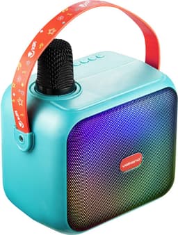 Volkano Kids Songseeker Muziek Box - Karaoke Set Kinderen - Bluetooth Speaker op Accu - Draadloze Microfoon met Stemvervormer functie - RGB Verlichting — thumbnail 1