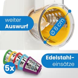 Elektrische Keukenmachine - Snijmachine Rasp - Groenten Bereiden - Vijf Functies - 150 Watt Vermogen - Zwart — thumbnail 3