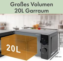 Clatronic MW 791 Zwart Solo-magnetron Aanrecht 20 l 700 W — thumbnail 5