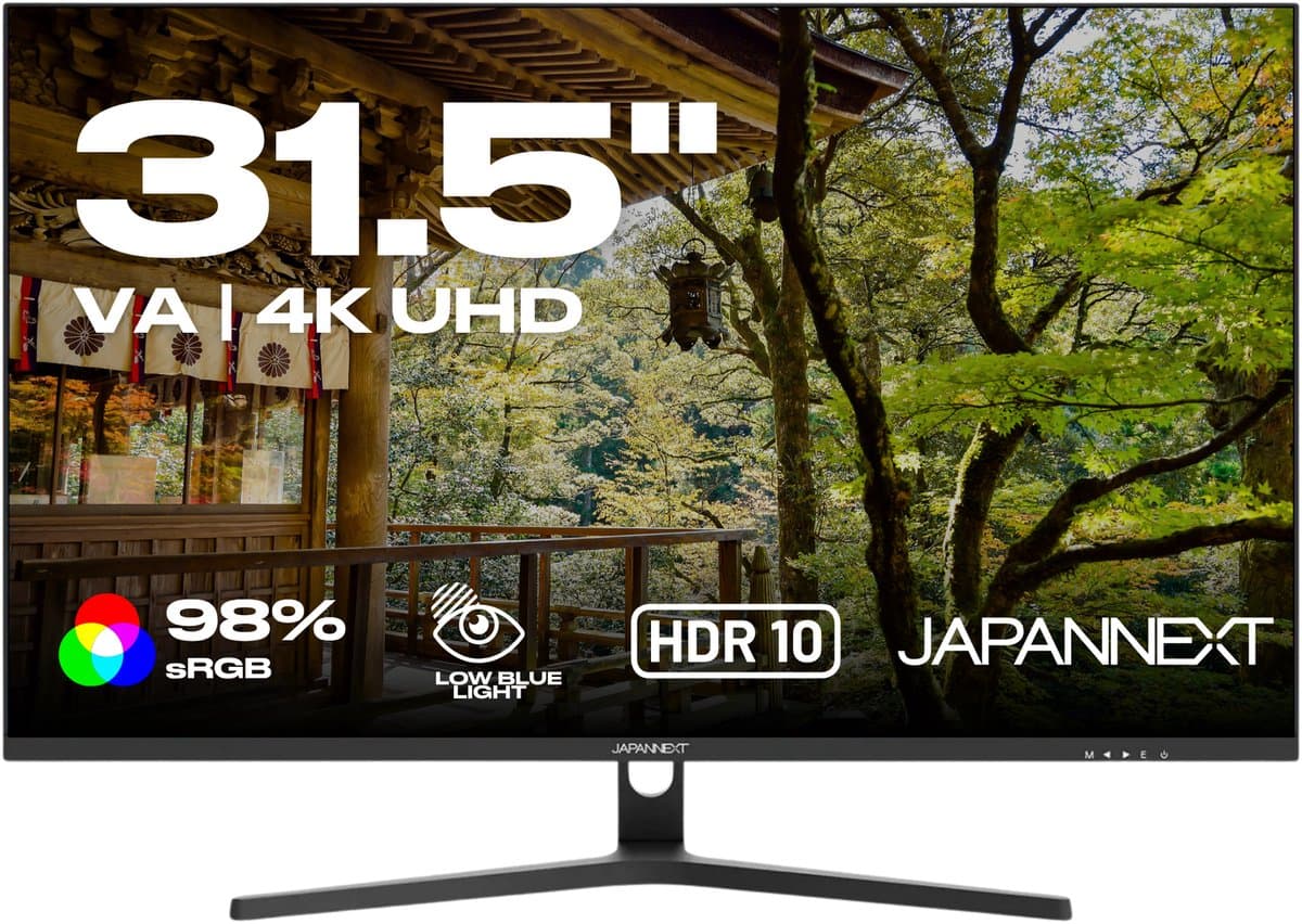 JAPANNEXT Monitor 31.5" VA 4K UHD (3840x2160) | JN-V315UHDR — afbeelding 1