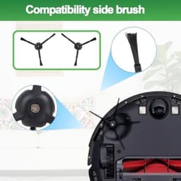 PromoHome 4 stuks HEPA-filters compatibel met Roborock Qrevo S/Qrevo Pro/Qrevo Plus/Qrevo MaxV/Qrevo Curv/Qrevo Curve/Qrevo Edge/Qrevo Curv S5X/Qrevo EDGE S5A/QV 35A/QV 35S, 2 zijborstels — thumbnail 4