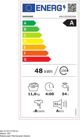 SAMSUNG WW11DG5B25ABEN 5000-serie -  Wasmachine Voorlader - 11 kg - 1400 rpm - 72 dB — thumbnail 2