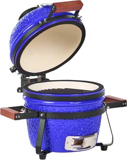 BELIANI KAMADO - Mini houtskoolgrill - Blauw - Keramiek — thumbnail 1
