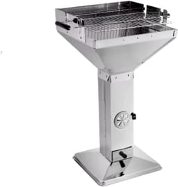 Grill Houtskool BBQ Fioren - Voor Tuin, Camping & Outdoor - Draagbare Trechterbarbecue met Plank - Roestvrijstaal - 48x63x90 cm — thumbnail 1