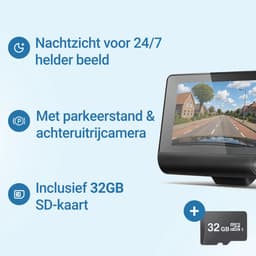 Living Needs Dashcam Auto – Voor & Achter Full HD Camera – Parkeerstand – G-sensor – Nachtvisie – 170° Groothoek – Loop Recording — thumbnail 3