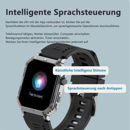 Manike G106 Smartwatch – 1,96 inch AMOLED Display - Hartslag & Bloeddrukmeting - SpO₂ - Slaaptracking - Multisport - IP68 Waterdicht - 7 Dagen Batterij - Android & iOS Compatibel - Meldingen - Stappenteller - Sporthorloge - Activity Tracker — thumbnail 4