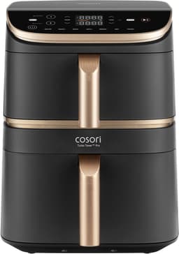 Cosori Turbo Tower Pro Smart Enkel 10,8 l Vrijstaand 2630 W Heteluchtfriteuse Zwart, Goud — thumbnail 1