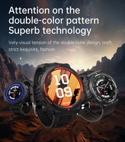 Pro-Care Excellent Quality® Smartwatch 1.53 inch Smartwatch Dames Heren - Android en iOS - IP68 - LED Zaklamp - Bluetooth Bellen - Hartslag & Slaap Monitor - Bloeddruk & Bloedzuurstofmeting - Multiple 100+ Sport Modi - Smartwatches - Zwart Rood — thumbnail 3