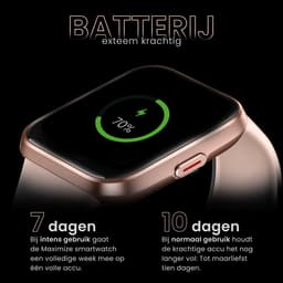 Maoo Maximize Smartwatch - Smartwatch Dames - Volledige Belfunctie - Hartslagmeter - Stappenteller - Multisport - Geschikt voor Android en iOS - Valentijn Cadeautje - Roze — thumbnail 5