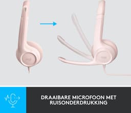 Logitech-headset H390 roze 981-001281 — thumbnail 5