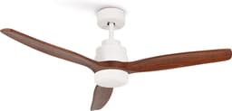 CREATE - Plafondventilator 40W silent Ø132 cm - Met Verlichting drie temperaturen - Met Afstandsbediening - 6 Snelheden - Timer - Zomer/Winter functie - Wit - WIND STYLANCE — thumbnail 1