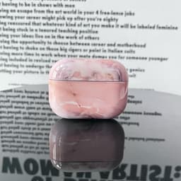 WoniQ Airpods Pro 2 hoesje "Pink Marble" Geschikt voor Airpods Pro 2 - Airpods Pro 2 case - Airpods case - Airpod case - Airpod hoesje — thumbnail 1