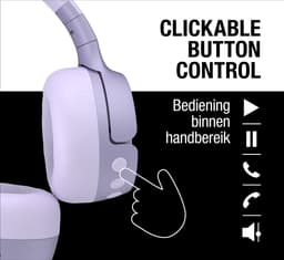 Fresh ‘n Rebel Code Fuse – Draadloze on-ear koptelefoon - Bluetooth - 30 uur Speeltijd - Lila - Dreamy Lilac — thumbnail 3