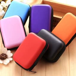 Opberg hoesje - Hard Case - Etui - Organizer - Sleutels - Oordopjes - Laadkabels - USB - Geld - Opbergen - Zwart — thumbnail 2