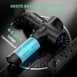Massage Gun voor Rug, Nek en Schouder - Stil Elektrisch Massageapparaat met 30 Snelheden en 10 Massage Koppen voor Spiermassage en Pijnverlichting — thumbnail 4