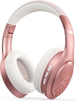 PowerLocus P19 Bluetooth Koptelefoon - Koptelefoon Draadloos - tot 70 Uur Speeltijd en met Aux Kabel - Over Ear Hoofdtelefoon - 3 EQ-Modi - Met Draagtas – Rose Gold — thumbnail 2