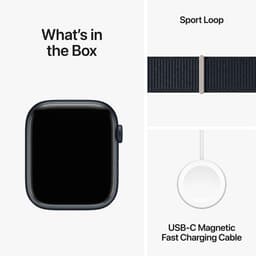 Apple Watch Series 9 - 45mm - Case with Midnight Sport Loop - Middernacht Aluminium — thumbnail 4