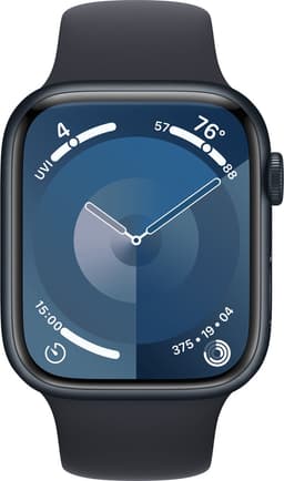 Apple Watch Series 9 - GPS + Cellular - 45mm - Midnight Aluminium Case with Midnight Sport Band - M/L — thumbnail 1