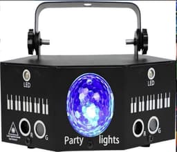 Happyment Disco Lichteffect PRO - Party Laser Lamp - Laser, LED's en Stroboscoop effect - Afstand bestuurbaar, Geluid gestuurd en DMX ondersteuning — thumbnail 3