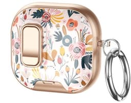 Telestore - hoesje geschikt voor AirPods 5 en AirPods 4 - Hard case cover - wit roze goud bloemen - TPU hoesje Beschermhoes - AirPods 5 en 4 Cover - AirPods 5 / 4 hoesje - Geschikt voor Apple AirPods 5 en AirPods 4 — thumbnail 1