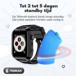 Denver Kindersmartwatch met GPS - Videobellen/SMS - SOS-knop - 4G - Simkaart - 1.83 Inch - SWGL149B - Zwart — thumbnail 2
