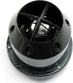Luchtfilter 76 mm High-Flow koude luchtinlaatfilter auto's transporteurs motor inname vervanging high power sport mesh kegel voor auto zwart koolstof patroon — thumbnail 2