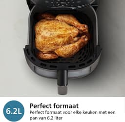Philips 2000 Series Airfryer XXL - Kijkvenster - RapidAir - 6.2L - Voor 5 Personen - Zwart — thumbnail 4