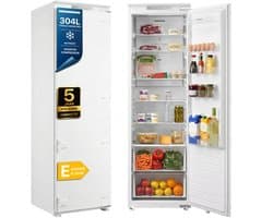 Heinner HF-BIM304NFINVE++ Inbouw Koelkast 304 L – No Frost – Deur Open Alarm – Elektronische Bediening – Superkoelfunctie – Wit – 5 Jaar Garantie