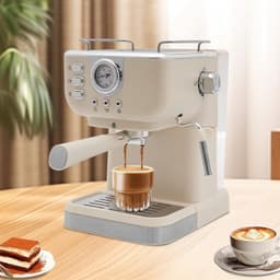 Halfautomatische espresso zeefdragermachine, 20 bar, zeefdrager, koffiezetapparaat met 1,5 liter waterreservoir voor espresso cappuccino latte macchiato 1050 W — thumbnail 2