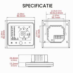 WiFi Smart Thermostaat Water/Gas Boiler Thermostaten Programmeerbare Temperatuurregelaar APP Afstandsbediening Compatibel met / 5A, GC — thumbnail 5