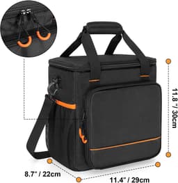 Reisdraagtas compatibel met Nebula Mars 3/Cosmos Laser 4K/SE, projector opbergtas voor afstandsbediening, voedingskabel, adapter en meer accessoires — thumbnail 5