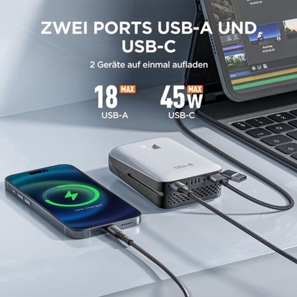 Accu Grasmaaier – Elektrische Grasmaaier – Draadloze Grasmaaier – Tuinmaaier – Gazonsnijder – Borstelloze Motor – 33 cm Maaibreedte, 4,0 Ah Accu, 30L Opvangbak, 25-65 mm Maaihoogte — afbeelding 1