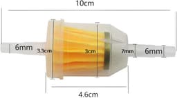 Brandstoffilter set 8 mm/6 mm - inclusief 10 slangklemmen - hoge filtratie - geschikt voor auto, motor, grasmaaier - ShopVlot — thumbnail 5