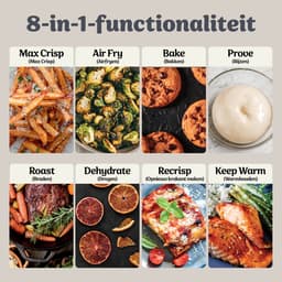 Ninja CRISPi DualZone Glazen Airfryer met 2 manden, 8 kookfuncties, Kook twee gerechten tegelijkertijd, PFAS-vrije glazen schalen, Inclusief deksels - Cyberspace - DD102EUBL1 — thumbnail 5