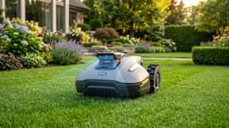 Robotmaaier Zonder Begrenzingskabel - Slimme Draadloze Cijfermatige Grasmaaier Robot met AI TrueVision Navigatie & Mini Garage - Hellingshoek 45% - Geschikt tot 500 m² - Laura Homestore — thumbnail 2