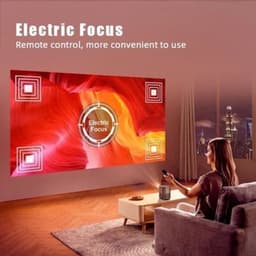 Byintek - X20 - Beamer - Projector Beamer - Mini Meamer - Full HD 1080P 4k - 65W - 1280x720dpi - Automatische focus - met WiFi - 250 ANSI Lumens - Android 11.0 - Zwart — thumbnail 3
